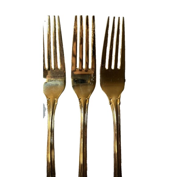 FB Rogers Golden Plated Electroplate American Chipendale Flatware 5 Dinner - Picture 3 of 16